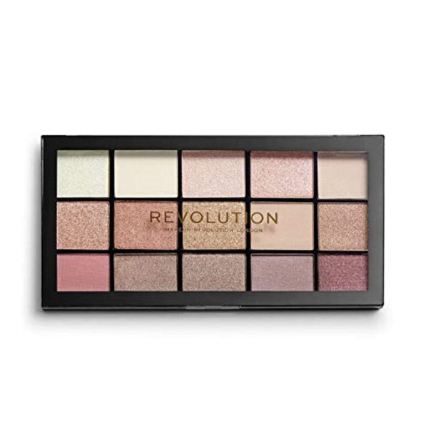 ميك أب ريفوليوشن - باليت مكياج معاد تحميل مجموعة ظلال عيون تحتوي على 15 ظلال Makeup Revolution Reloaded Palette, Makeup Eyeshadow Palette, Includes 15 Shades, Lasts All Day Long, Cruelty Free, Iconic 3.0, 16.5g