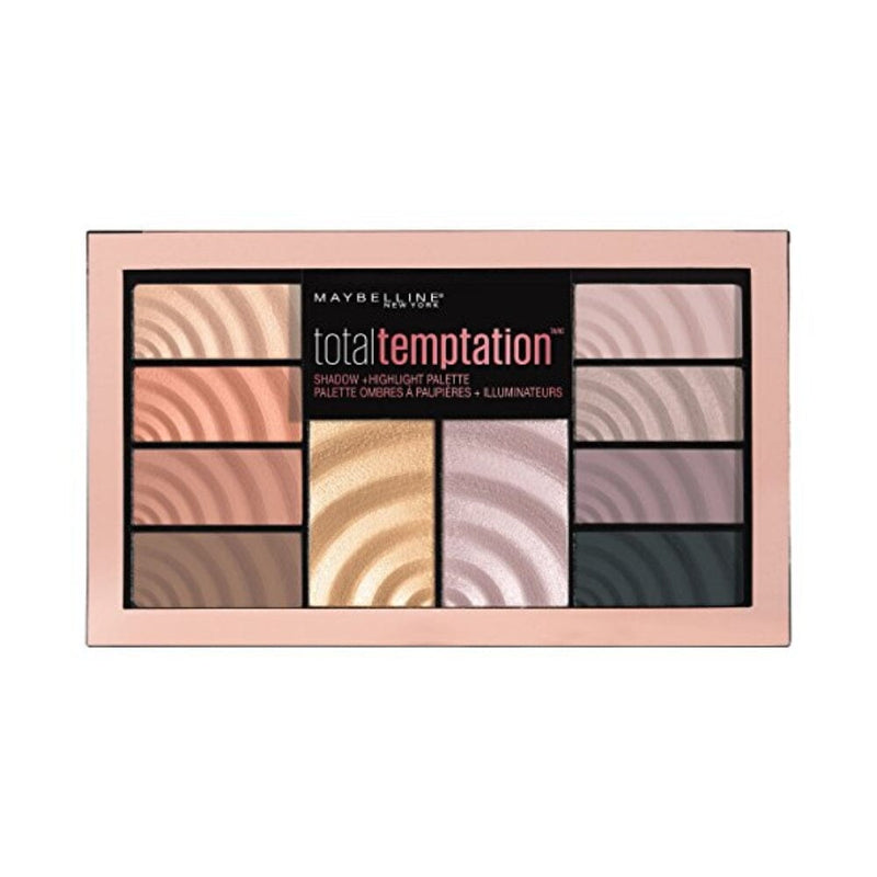 ظلال عيون توتال تيمبتيشن من ميبيلين + باليت هايلايت Maybelline Total Temptation Eyeshadow + Highlight Palette, 0.42 oz.