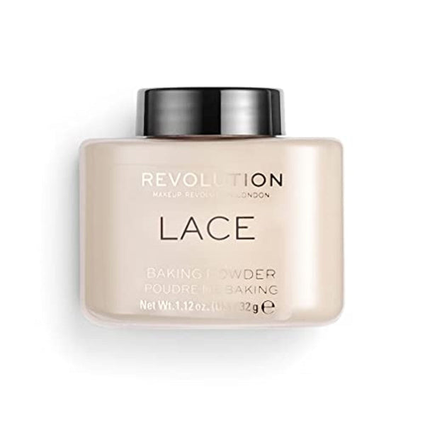 بودرة تثبيت المكياج سائبة من ميك اب ريفوليوشن Makeup Revolution Loose Baking Powder, Make Up Setting Powder, Provides Long-lasting Coverage, Reduces Shine, For Medium Skin Tones, Lace, 32g