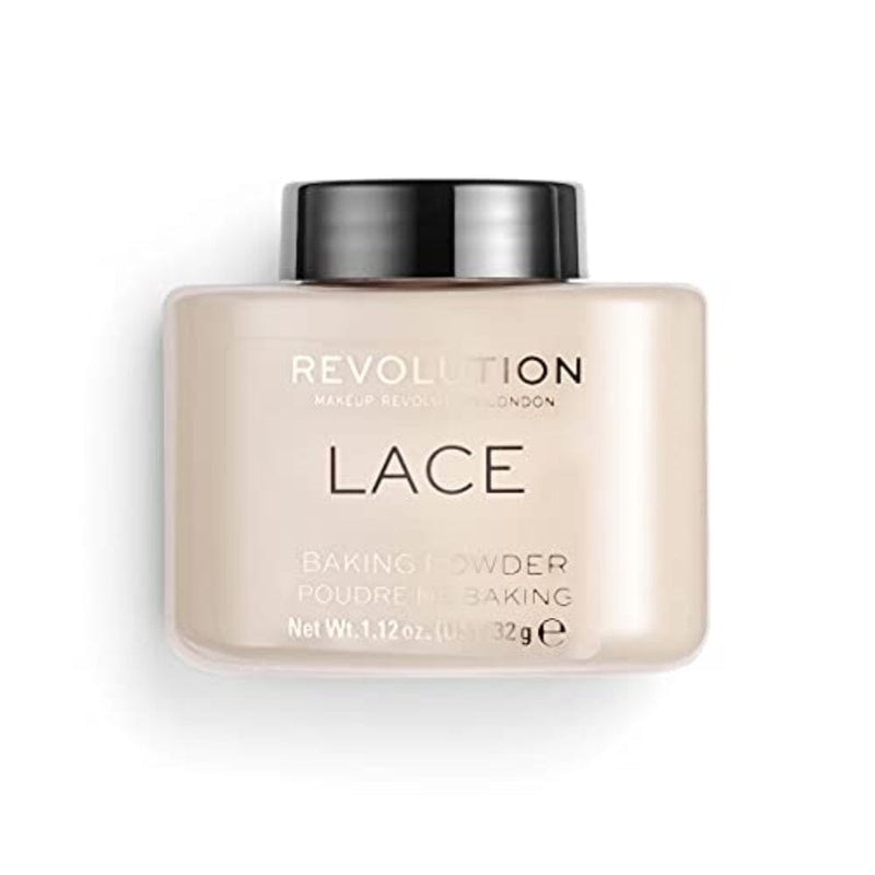 بودرة تثبيت المكياج سائبة من ميك اب ريفوليوشن Makeup Revolution Loose Baking Powder, Make Up Setting Powder, Provides Long-lasting Coverage, Reduces Shine, For Medium Skin Tones, Lace, 32g