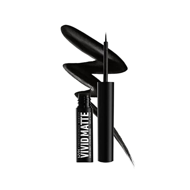 محدد عيون سائل غير لامع محدد عيون مقاوم للتلطخ مع طرف دقيق - أسود NYX PROFESSIONAL MAKEUP Vivid Matte Liquid Liner, Smear-Resistant Eyeliner with Precise Tip - Black