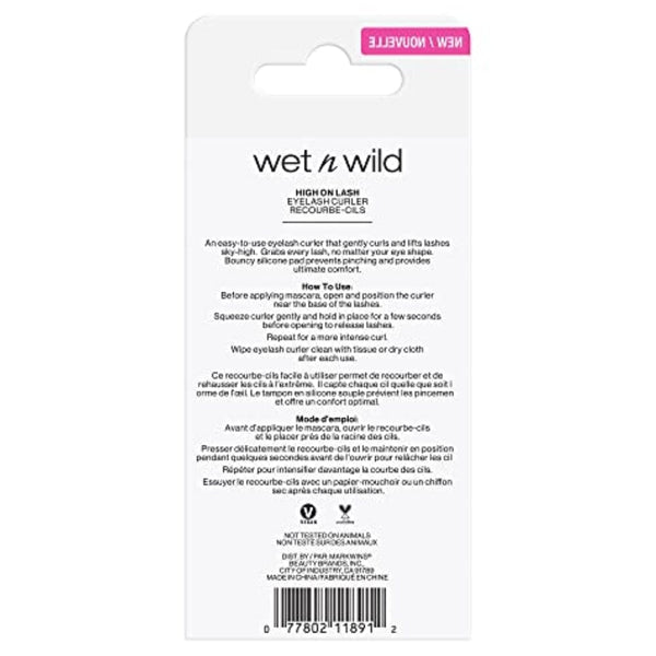 جهاز تجعيد الرموش مع قبضة مريحة من ويت ان وايلد (عبوة من قطعتين) Wet n Wild High On Lash Eyelash Curler with Comfort Grip (Pack of 2)