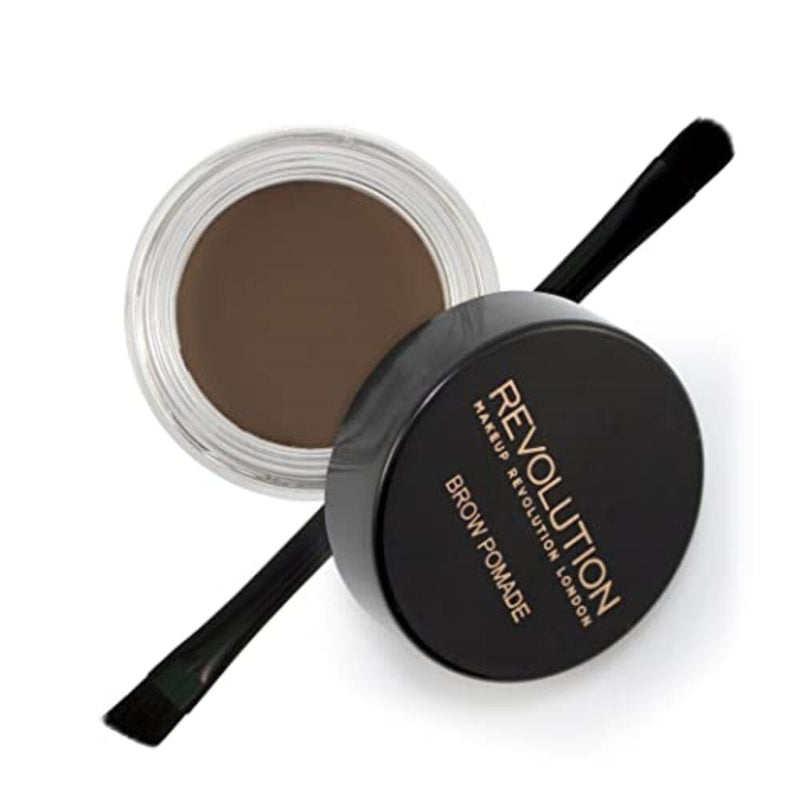 مرهم للحواجب مضاد للماء من ميك اب ريفوليوشن برووميد Makeup Revolution Brow Pomade, Waterproof Eyebrow Pomade, Long Lasting With Extreme Hold, Smudge-Proof, Vegan & Cruelty Free, Dark, 2.5g