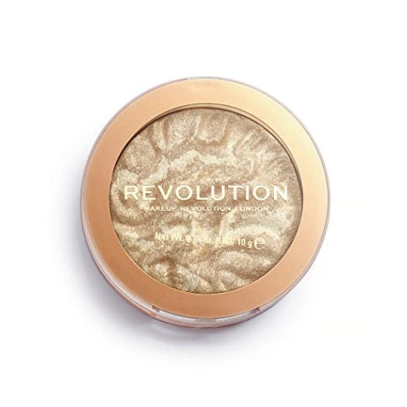 ميك أب ريفوليوشن هاي لايت صبغ غني بالحرير وخالي من القسوة ونباتي Makeup Revolution Highlight Reloaded, Pigment Rich & Silky Formula, Cruelty-Free & Vegan, Raise The Bar, 0.35 Oz/10g