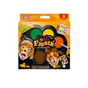 الوان رسم على الوجه 6 لون سفاري Face paint Colors 6 Safari Kit