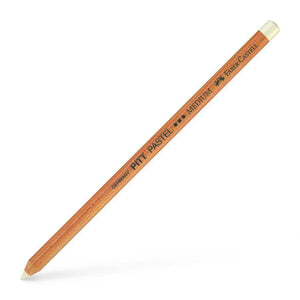 قلم خشبي باستيل ابيض متوسط
