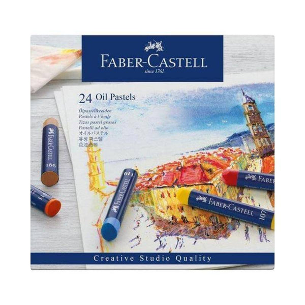 علبة ألوان زيتية باستيل 24 قطعة فابر كاستل FABER CASTELL Oil Pastel Crayons Box of 24