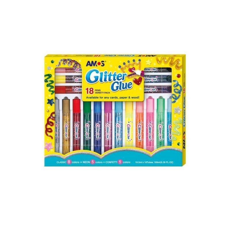 لاصق بلمعة 18 لون Glitter Glue 18 Color