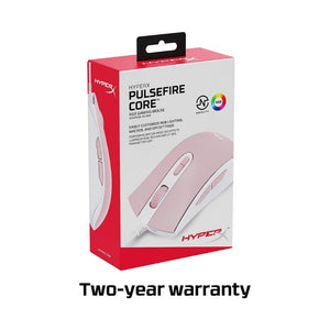 ماوس العاب هايبر اكس بلس HyperX Pulsefire Core - RGB Gaming Mouse, Software Controlled RGB Light Effects & Macro Customization, Pixart 3327 Sensor up to 6,200DPI, 7 Programmable Buttons, Mouse Weight 87g - White/Pink White/Pink Wired Pulsefire Core