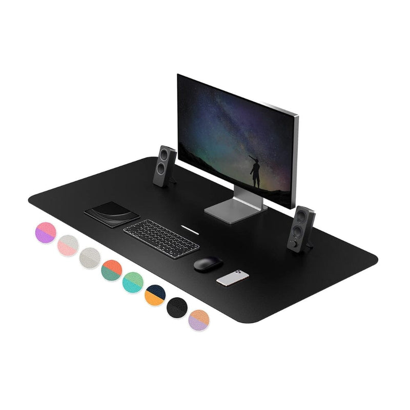 باد مكتب متعدد الوظائف على وجهين  Dual-Sided Multifunctional Desk Pad, Waterproof Desk Blotter Protector, Leather Desk Wrting Mat Mouse Pad (47.2