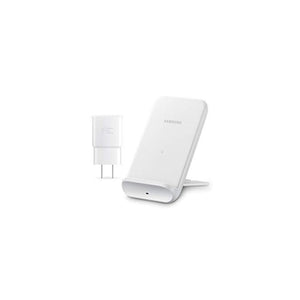 شاحن لاسلكي من سامسونغ Samsung Electronics Wireless Charger Convertible Qi Certified (Pad/Stand) - for Galaxy Buds, Galaxy Phones, and Apple iPhone Devices - US Version - White (US Version)
