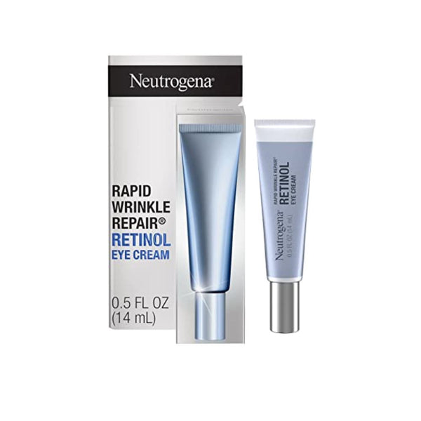 كريم ريتينول لإصلاح التجاعيد Neutrogena Rapid Wrinkle Repair Retinol Eye Cream for Dark Circles, Daily Anti-Aging Under Eye Cream with Retinol & Hyaluronic Acid to Fight Fine Lines, Wrinkles, & Dark Spots, 0.5 fl. oz