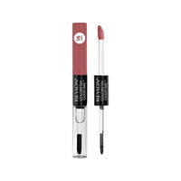 أحمر شفاه سائل من ريفلون مع ملمع شفاه شفاف Revlon Liquid Lipstick with Clear Lip Gloss, ColorStay Face Makeup, Overtime Lipcolor, Dual Ended with Vitamin E in Nude, Bare Maximum (350), 0.07 Oz