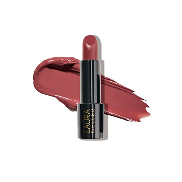  أحمر شفاه كلاسيكي حديث LAURA GELLER NEW YORK Modern Classic Lipstick - Mauve Majesty - Ultra-Rich Color - Luxurious and Lightweight - Cream Finish