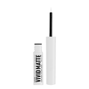 محدد عيون سائل غير لامع محدد عيون مقاوم للتلطخ مع طرف دقيق - أبيض NYX PROFESSIONAL MAKEUP Vivid Matte Liquid Liner, Smear-Resistant Eyeliner with Precise Tip - White