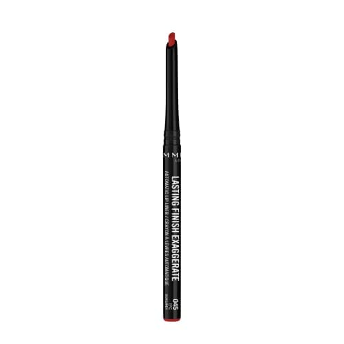 قلم تحديد الشفاه الأوتوماتيكي من ريميل لاستينج فينيش إكساجيريت Rimmel Lasting Finish Exaggerate Automatic Lip Liner - Rich, Smooth Formula for Long Lasting Lip Looks - 45 Epic Burgundy, .01oz