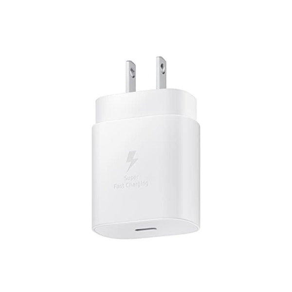 شاحنة سامسونغ شحن سريع بقدرة 25 واط  SAMSUNG 25W USB-C Super Fast Charging Wall Charger - White (US Version with Warranty)