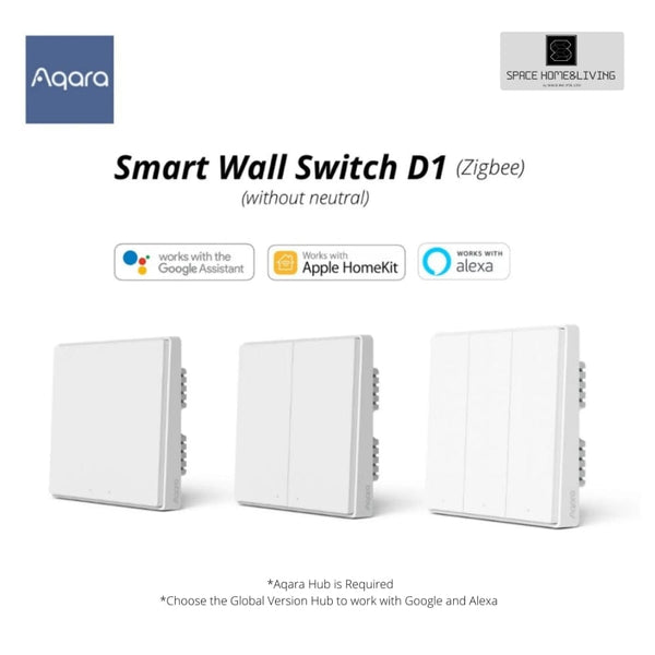 سويج جداري ذكي اكارا AQARA Smart Wall Switch D1(No Neutral. Double Rocket)