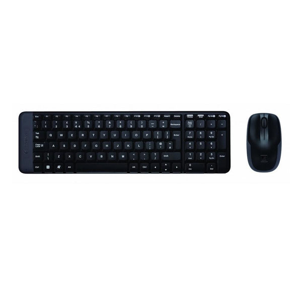 كيبورد وماوس لاسلكية لوجيتك LOGITECH Wireless Keyboard And Mouse MK220