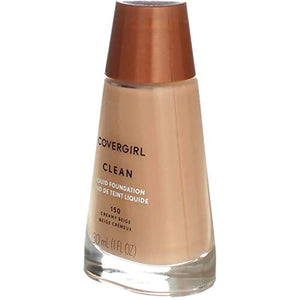 مكياج سائل نظيف كريمي بيج CoverGirl Clean Liquid Makeup, Creamy Beige [150], 1 oz (Pack of 3)