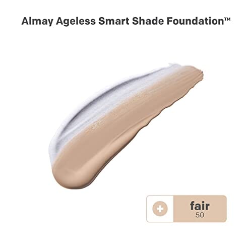 كريم أساس مضاد للشيخوخة من ألماي Almay Anti-Aging Foundation, Smart Shade Face Makeup with Hyaluronic Acid, Niacinamide, Vitamin C & E, Hypoallergenic-Fragrance Free, 050 Fair, 1 Fl Oz (Pack of 1)