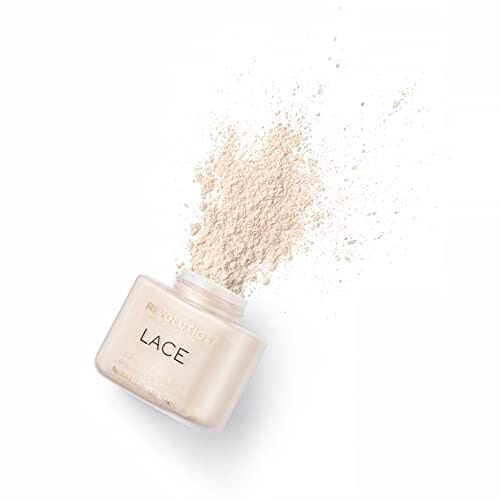 بودرة تثبيت المكياج سائبة من ميك اب ريفوليوشن Makeup Revolution Loose Baking Powder, Make Up Setting Powder, Provides Long-lasting Coverage, Reduces Shine, For Medium Skin Tones, Lace, 32g