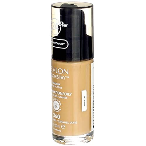 ريفلون كولور ستاي كريم أساس للبشرة الدهنية المختلطة جولدن كراميل 360 Revlon ColorStay Makeup Foundation For Combination Oily Skin, Golden Caramel 360, SPF 15, 1 fl oz (Pack of 1)