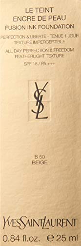 إيف سان لوران فيوجن إنك برود سبيكتروم إس بي إف 18 كريم أساس Yves Saint Laurent Fusion Ink Broad Spectrum SPF 18 Foundation, No. B50 Beige, 0.1 Pound
