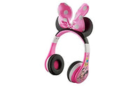 سماعات رأس بلوتوث للأطفال ميني ماوس من إي كيدز eKids Minnie Mouse Kids Bluetooth Headphones, Wireless Headphones with Microphone Includes Aux Cord, Volume Reduced Kids Foldable Headphones for School, Home, or Travel, Pink