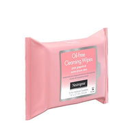 نيوتروجينا مناديل تنظيف خالية من الزيوت للبشرة المعرضة لحب الشباب Neutrogena Oil-Free Cleansing Wipes for Acne Prone Skin, Pink Grapefruit, 25 ea - 2pc