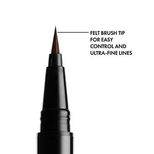 محدد عيون سائل مقاوم للماء NYX PROFESSIONAL MAKEUP Epic Ink Liner, Waterproof Liquid Eyeliner - Brown, Vegan Formula