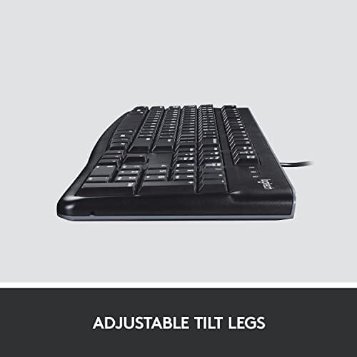 لوحة مفاتيح قياسية سلكية من لوجيتك Logitech K120 USB Wired Standard Keyboard