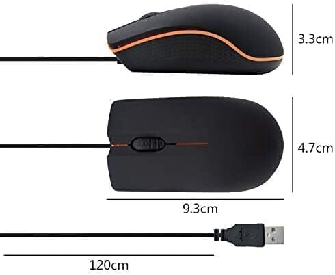 ماوس جويينج سلكي Guiheng Wired Mouse, USB Wired Computer Mouse for Right or Left Hand, Ergonomic Computer Mouse with Durable Clicks for PC, Computer, Laptop, Desktop, Chromebook, Notebook, Mac (Black)