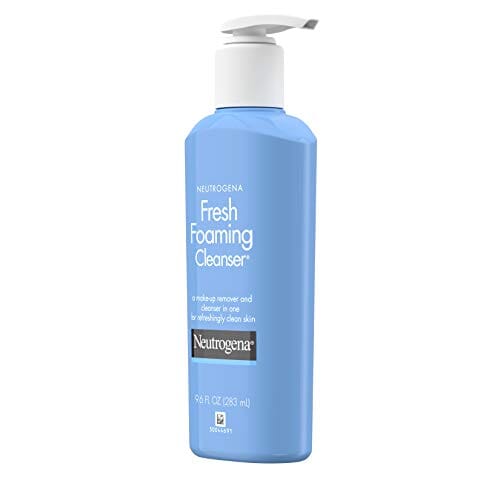 منظف الوجه الرغوي المنعش ومزيل المكياج من نيوتروجينا مع الجلسرين  Neutrogena Fresh Foaming Facial Cleanser & Makeup Remover with Glycerin, Oil-, Soap- & Alcohol-Free Daily Face Wash Removes Dirt, Oil & Waterproof Makeup, Non-Comedogenic, 9.6 fl. oz