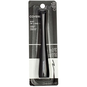 محدد عيون سائل جيت إن لاين من كوفرجيرل COVERGIRL Get In Line Liquid Eyeliner, Black Vinyl, 0.08 fl oz (2.5 ml) (Pack of 2)