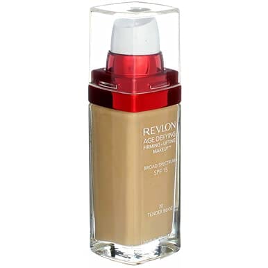 ريفلون مقاوم لعلامات التقدم في العمر + مكياج لشد البشرة ، بيج طري (عبوة من 4 قطع) Revlon Age Defying Firming + Lifting Makeup, Tender Beige [20] 1 oz (Pack of 4)