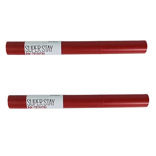 مايبيلين نيويورك مجموعة من 2 أحمر شفاه سوبر ستاي إنك كرايون تعرف لا حدود Maybelline New York Pack of 2 Super Stay Ink Crayon Lipstick, Know No Limits # 115