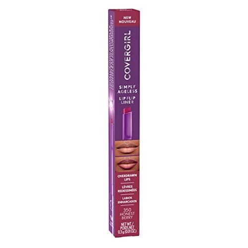 قلم تحديد الشفاه سيمبلي إيجليس من كوفرجيرل COVERGIRL Simply Ageless Lip Flip Liner, Honest Berry, Pack of 1