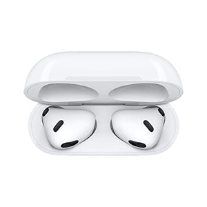 سماعة ابل ايربودز الجيل الثالث Apple AirPods (3rd Generation) Wireless Earbuds with Lightning Charging Case. Spatial Audio, Sweat and Water Resistant, Up to 30 Hours of Battery Life. Bluetooth Headphones for iPhone