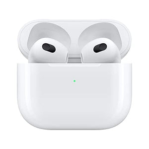 سماعة ابل ايربودز الجيل الثالث Apple AirPods (3rd Generation) Wireless Earbuds with Lightning Charging Case. Spatial Audio, Sweat and Water Resistant, Up to 30 Hours of Battery Life. Bluetooth Headphones for iPhone