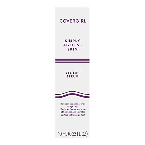 كوفرجيرل- سيمبلي إيجليس سكين رفع العين COVERGIRL Simply Ageless Skin Eye Lift Serum, Reduces Wrinkles, 1 Pack, 0.92 Oz ,Serum, Face Serum, Skin Tightening Serum, Anti-Wrinkle Serum, Tighter Skin, Instantly Youthful, Works Well With Makeup