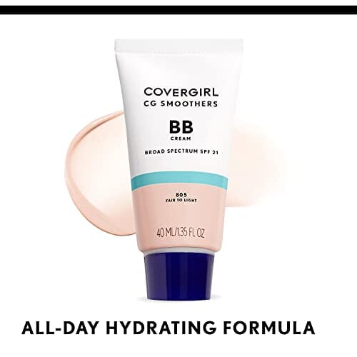 كريم بي بي خفيف الوزن من كوفرجيرل COVERGIRL Smoothers Lightweight BB Cream, 1 Tube (1.35 Ounce), Light to Medium 810 Skin Tones, Hydrating BB Cream with SPF 21 Sun Protection (Packaging May Vary)