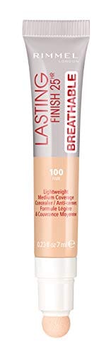 خافي عيوب البشرة يدوم طويلاً من ريميل Rimmel Lasting Finish Breathable Concealer, Fair, 0.23 Fl Oz, Pack of 2