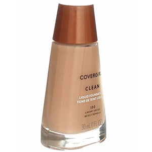 مكياج سائل نظيف كريمي بيج CoverGirl Clean Liquid Makeup, Creamy Beige [150], 1 oz (Pack of 3)