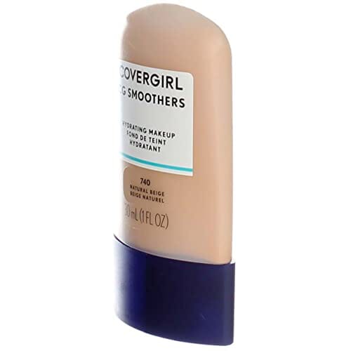 مكياج سائل أكوا سموثرز باللون البيج الطبيعي [740] 1 أونصة (عبوة من قطعتين) CoverGirl Aqua Smoothers Liquid Makeup, Natural Beige [740] 1 oz (Pack of 2)