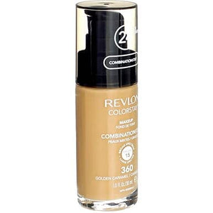 ريفلون كولور ستاي كريم أساس للبشرة الدهنية المختلطة جولدن كراميل 360 Revlon ColorStay Makeup Foundation For Combination Oily Skin, Golden Caramel 360, SPF 15, 1 fl oz (Pack of 1)