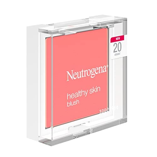 لوحة مكياج بودرة أحمر الخدود الصحية من نيوتروجينا Neutrogena Healthy Skin Powder Blush Makeup Palette, Illuminating Pigmented Blush with Vitamin C and Botanical Conditioners for Blendable, Buildable Application, 20 Vibrant, 19 oz