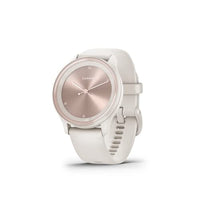 ساعة ذكية ميزات الصحة والعافية ، شاشة تعمل باللمس Garmin vivomove Sport, Hybrid Smartwatch, Health and Wellness Features, Touchscreen, White