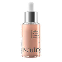 نيوتروجينا هيلث سكين راديانت بوستر برايمر ومصل Neutrogena Healthy Skin Radiant Booster Primer & Serum, Skin-Evening Serum-to-Primer with Peptides & Pearl Pigments, Evens the Look of Skin's Tone & Smooths Texture, 1.0 fl. oz