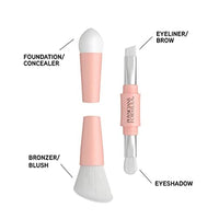 مجموعة فرش مكياج وإسفنج فيزيشنز فورميولا 4 في 1 Physicians Formula 4-in-1 Makeup Brush and Sponge Set, 3 Premium Brushes In One and Precision Makeup Sponge, For Powder and Liquid Make up